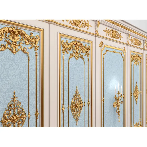 paneling with floral elements - 1